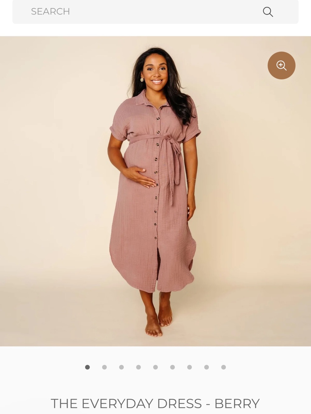 The Everyday Dress - Berry Maternity Shirt Dress
